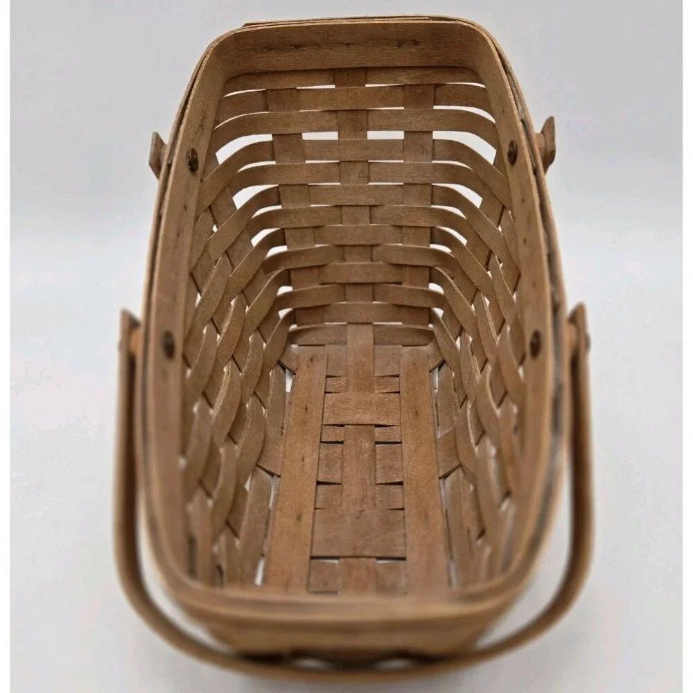 Longaberger Medium Vegetable Basket 1988 Signed SMC USA 12 X 11 Double Handles U